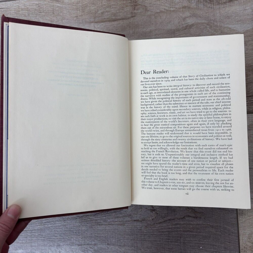 Vtg Rousseau & Revolution Hardcover Coffee Table Book History Civilization Decor - Picture 10 of 12